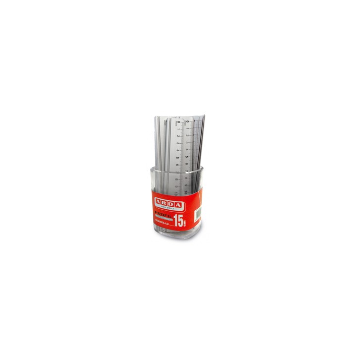 BARATTOLO 15 RIGHELLI ALLUMINIO 15CM ARDA