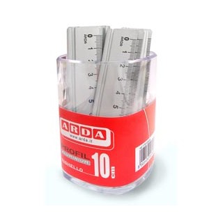BARATTOLO 15 RIGHELLI ALLUMINIO 10CM ARDA