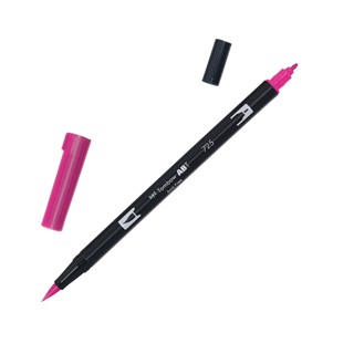 Pennarello Tombow ABT Dual Brush N725 Rhodamine Red - Conf da 6 pz.