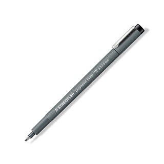 Pennarello Pigment Liner 308 nero 2,0mm punta scalpello Staedtler - Conf da 10 pz.
