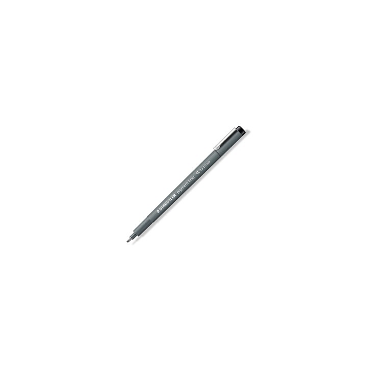 Pennarello Pigment Liner 308 nero 2,0mm punta scalpello Staedtler - Conf da 10 pz.