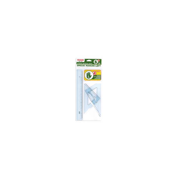 SET DISEGNO PER MANCINI RIGA 30CM E SQUADRE DA 45 ARDA
