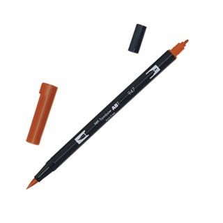 Pennarello Tombow ABT Dual Brush 947 Burnt Sienna - Conf da 6 pz.