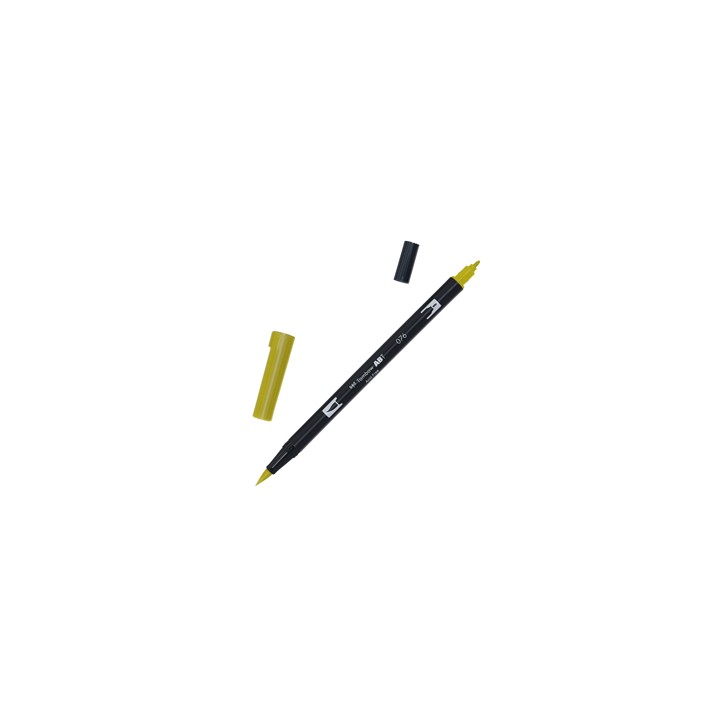 Pennarello Tombow ABT Dual Brush N076 Green Ochre - Conf da 6 pz.