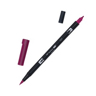Pennarello Tombow ABT Dual Brush 757 port red - Conf da 6 pz.