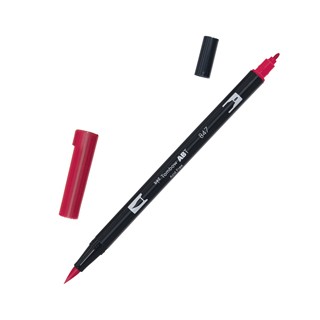 Pennarello Tombow ABT Dual Brush 847 crimson - Conf da 6 pz.