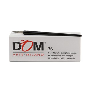 Set 36pz pennino + manico portapennini nero DOM