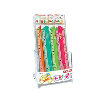 Expo 15pz righello Flexi 15cm colori assortiti Arda