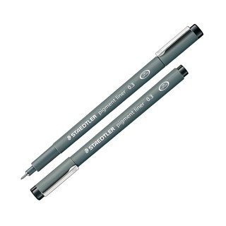 Pennarello Pigment Liner 308 nero 0,3mm Staedtler - Conf da 10 pz.