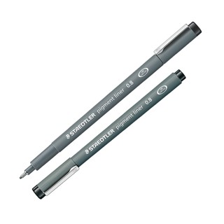Pennarello Pigment Liner 308 nero 0,8mm Staedtler - Conf da 10 pz.